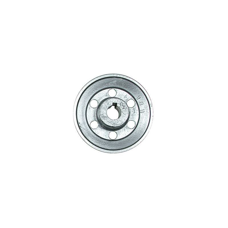 RIBITECH Poulie Aluminium Ø160 Mm Pour Moteur Électrique – Alésage 24 Mm, Gorge Avec Vis D’Arrêt