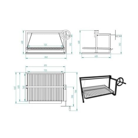 Option Grille Élevable pour barbecue FMBF-90 et FMFUSION 200