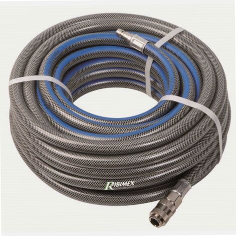 Ribitech – Tuyau à air comprimé 15m – Ø 17mm – PVC résistant – Raccords rapides universels – Pression max 20 bars