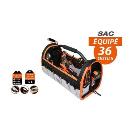 Sac à outils nylon et 36 outils (1/2)