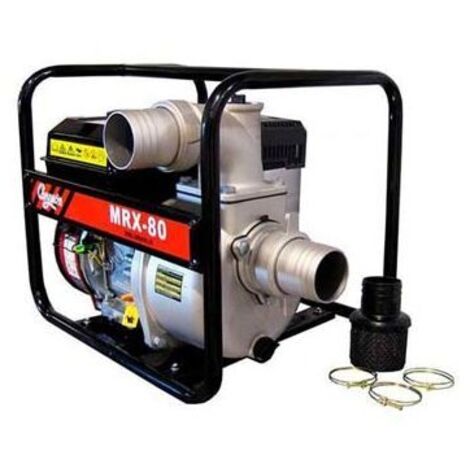 Motopompe MRX-80 – Débit 60 000 l/h – Hauteur refoulement 28 m – Auto-amorçante jusqu'à 7 m – Pompe aluminium 3-75 mm
