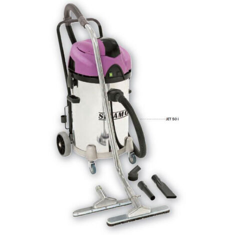 Sidamo – Aspirateur professionnel à sec et à eau 1200W – Cuve inox 50L pour chantiers humides – Dépression 23,52Kpa – 20402043 - CUVE 50 L (1/2)