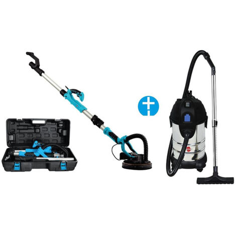 Leman – Aspirateur eau et poussière avec cuve inox – Ponceuse girafe 225mm – KIT226306 – Moteur Brushless pour travaux intensifs (1/3)