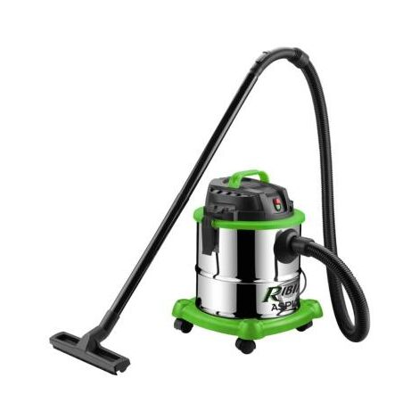 Ribimex – Aspirateur eau et poussière 20L 1200W – Débit d'air 30 l/s – Cuve inox avec poignée – Fonction soufflerie – Niveau sonore 77-79 dB(A) - ASPI20L
