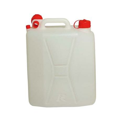 Ribimex – Jerrican alimentaire 20L – Polyéthylène haute densité – Bec verseur à visser – Adapté au contact des liquides alimentaires