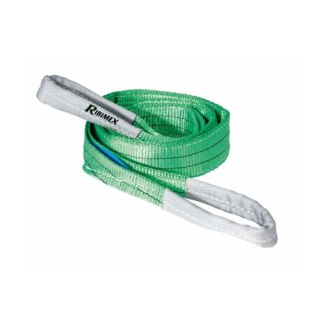 Ribimex – Élingue plate 2 tonnes x 2m verte – Bande plate renforcée pour levage sécurisé – Charge maximale 2000 kg – Utilisation chantier et manutention (1/2)
