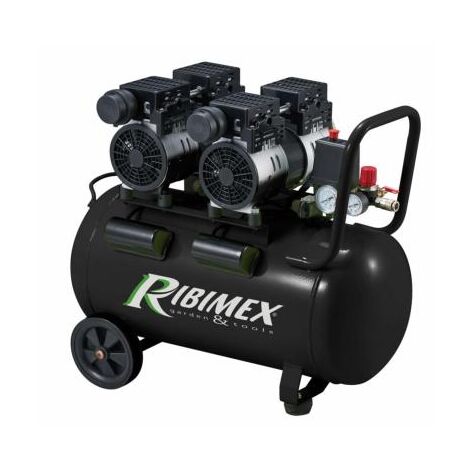 Compresseur d'air 2 x 1cv cuve 50 litres silencieux (1/2)
