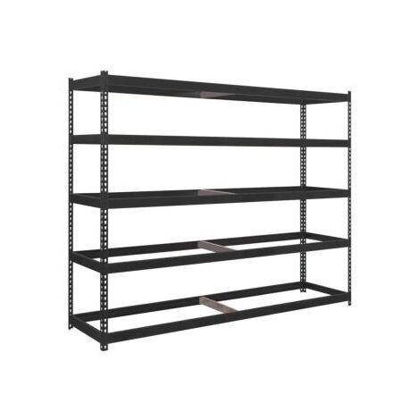 Rayonnage en métal anthracite 5 étagères 600 kgs dim.2000x1500x900mm sans vis (1/2)