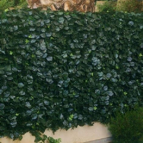 Haie artificielle 1,50 m x 3 m – Feuillages DUO vert – Tissu polyester enduit – Traitement anti-UV et anti-feu – Jet7Garden - 1m50x3