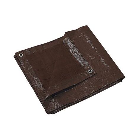 Bâche protection renforcée 120gr/m² 2x3m marron (1/2)