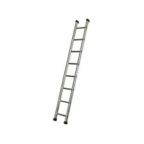 Escalux – Échelle simple aluminium 8 marches – Hauteur de travail 3,35 m – Charge maximale 150 kg – Longueur repliée 2,35 m – Pour usage régulier