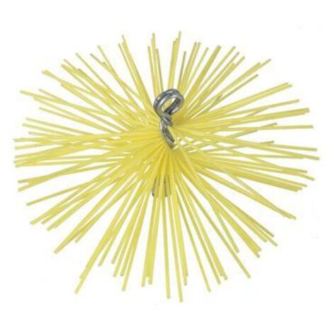 Ribitech – Hérisson de ramonage rond en nylon 200 mm – Compatible cannes standard – Nettoyage conduits cylindriques – Prévention incendie
