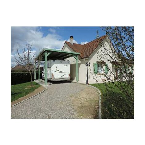 Abri Toit Plat, 500cmx700cm, Bois DOUGLAS Français, Carport, Auvent, Abri Camping-car