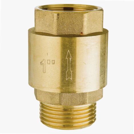 Ribiland – Clapet anti-retour en laiton 1'' (26 x 34 mm) – Filetage plomberie pour systèmes d'irrigation – Prévention reflux d'eau