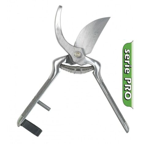 Ribimex – Sécateur à main en acier forgé – Lames courbes 230 mm – Ressort inox à double volute – Coupe précise pour plantes et fleurs