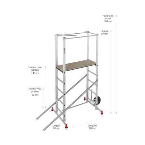 Echafaudage de jardin aluminium 3 m  HORTUS 140
