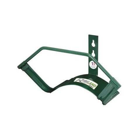 Ribimex – Support mural pour tuyau d'arrosage en métal laqué – Dimensions 13x31x15cm – Installation facile sans outils – Compatible avec tuyaux standards