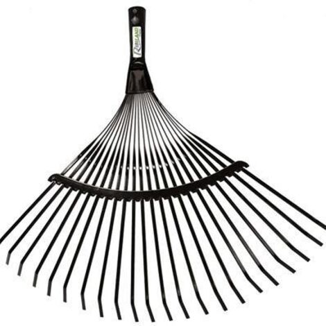 Ribimex – Balai à gazon métallique 22 dents – Largeur 46 cm – Ouverture pour manche Ø 22mm – Raidisseur central pour pression uniforme