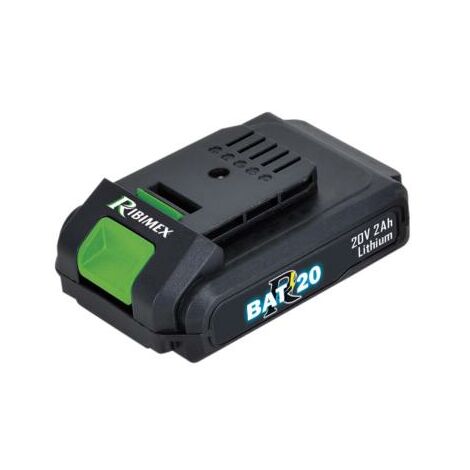 Ribimex – Batterie Li-Ion 20V 2Ah – Protection électronique – Témoin de charge – Compatible PRBAT20-TH, PRBAT20-S, PRBAT20-CB