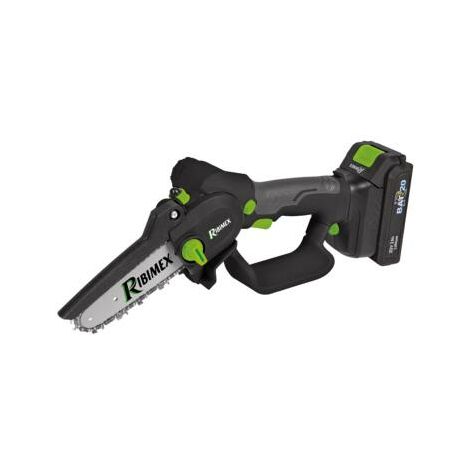 Ribimex – Élagueuse à batterie 20V – Moteur Brushless – Guide 127mm – Batterie Li-Ion 2Ah incluse – Pour bois dur et teck (1/5)