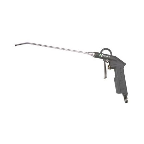 Ribimex – Soufflette air comprimé bec long 300 mm – Embout rapide standard D en acier nickelé – Pour espaces confinés et difficiles d'accès