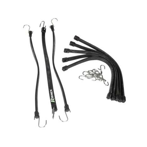 Lot de 8 tendeurs plats 36 cm largeur 1,5 cm avec crochets (1/2)
