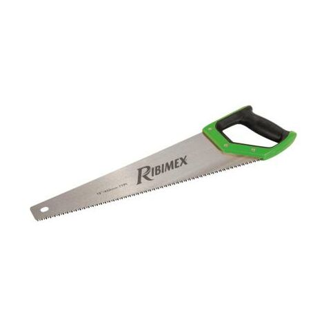Scie bois égoïne à main 450mm 7 tpi dents affûtées sur 3 côtés (1/2)