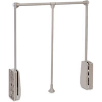 Emuca – Penderie rabattable pour armoire Hang 830 – 1150 Peint gris pierre – Acier et plastique – Charge max 12 kg – 9283949
