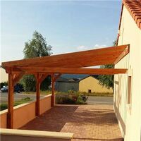 Abri Une Pente Adossé, 500cmx1150cm, Bois DOUGLAS Français, Carport, Auvent, Abri voiture