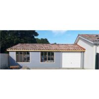 Abri Deux Pentes Adossé, 550cmx500cm, Bois DOUGLAS Français, Carport, Auvent, Abri voiture