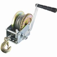 Ribitech – Treuil à manivelle 540/1080kg – Câble 10m x 4,5mm – Démultiplication 4.1:1 – Résistant à la corrosion – Pour remorquage véhicules et embarcations - PRTRM1000