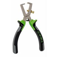 Ribimex – Pince à dénuder 160 mm en acier forgé chromé vanadium – Poignées bi-matière SoftTouch – Capacité de dénudage jusqu'à 6 mm²