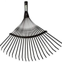Ribimex – Balai à gazon métallique 22 dents – Largeur 46 cm – Ouverture pour manche Ø 22mm – Raidisseur central pour pression uniforme