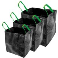 Ribiland – Lot de 3 sacs à déchets 70L 100L 170L – Étanches et imputrescibles – Polyéthylène 200 g/m² – Anses pour transport facile