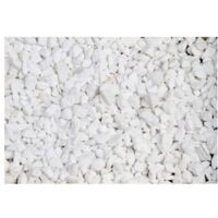 Gravier décoratif marbre blanc concassé 8/12 – Poids 150 Kg – Pour allées et paillage durable – Provenance Europe – Scmc