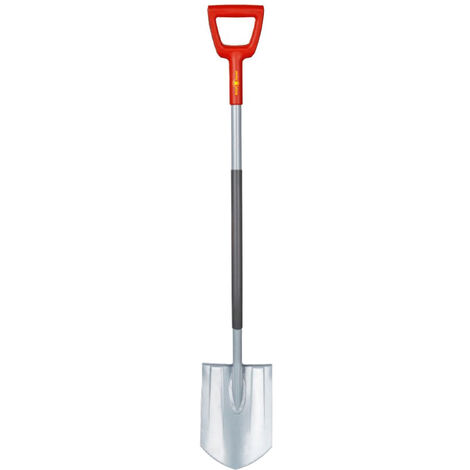 Wolf-Garten – Pelle pointue 123 cm – Acier trempé au bore – Manche antidérapant – Pour sols durs et rocailleux