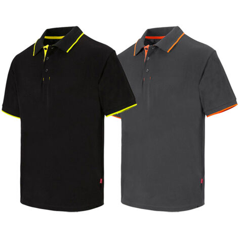 Polo de travail Velilla 105505 - L - Noir / jaune (1/3)