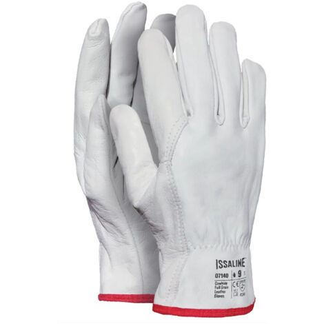 Gants en cuir pleine fleur blanc Top Industrial Starter 07140 - 10 (XL) - Blanco
