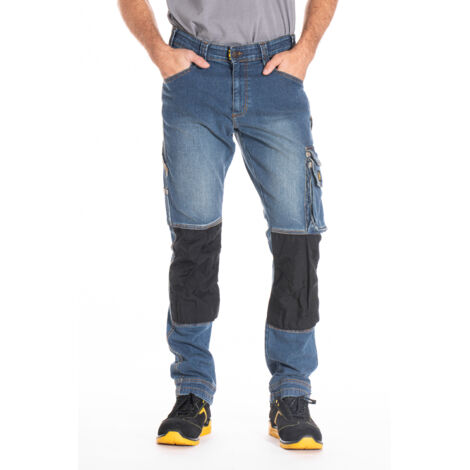 Jeans de travail stretch avec emplacement genouillères JOBPRO - BLEU, 42 (1/5)