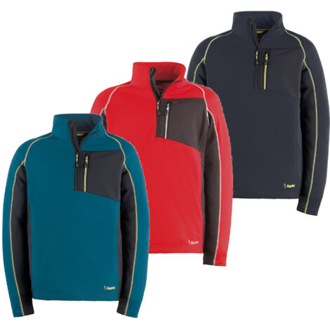 Sweat-shirt de travail Kapriol Tech avec fermeture éclair courte - XXL - Pétrole (1/4)