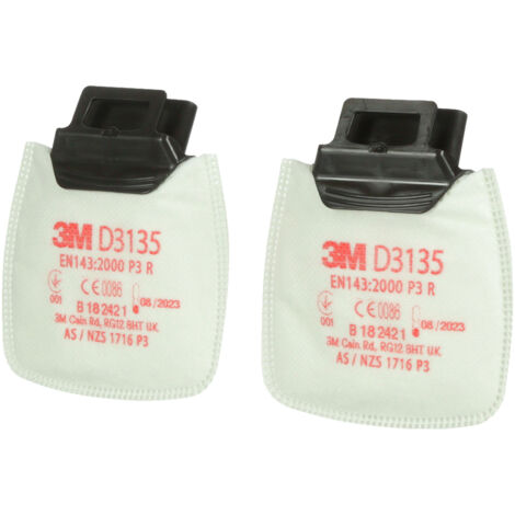 Lot De 2 Filtres à Charbon Actif 3M 6038 Pour Masques Série 6000 Et 7000 - Filtre à Poussière Et Particules