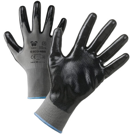 Gants de travail Neri 13 ECO-NBR noir - 9 (L) - Gris / noir