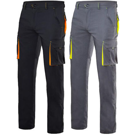 Pantalon de travail zéro métal réfléchissant - SECHOIR - Gris / Noir /  Jaune - taille: 38 - couleur: Gris / Jaune / Noir