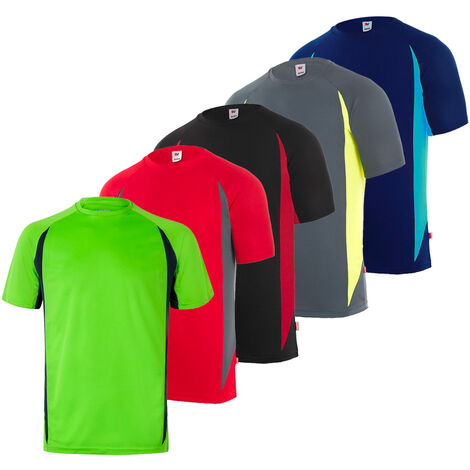 T-shirt technique Velilla 105501 - XXXL - Noir / rouge (1/5)