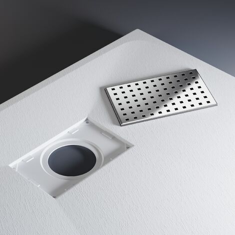 ELEGANT Lattice Floor Drain 304 Stainless Steel Shower Drain For Bathroom 120 x 200mm (1/3)
