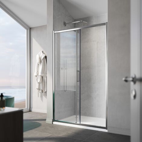 ELEGANT 1200mm Sliding Shower Door Modern Bathroom 8mm Easy Clean Glass Shower Enclosure Cubicle Door