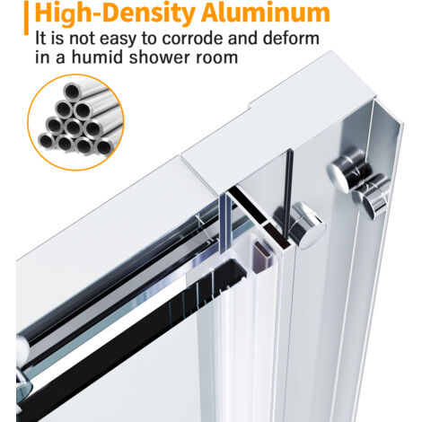 ELEGANT 1200mm Sliding Shower Door Modern Bathroom 8mm Easy Clean Glass Shower Enclosure Cubicle Door