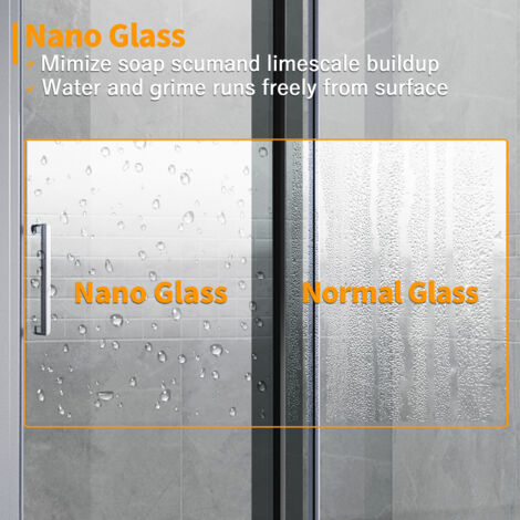 ELEGANT 1200mm Sliding Shower Door Modern Bathroom 8mm Easy Clean Glass Shower Enclosure Cubicle Door