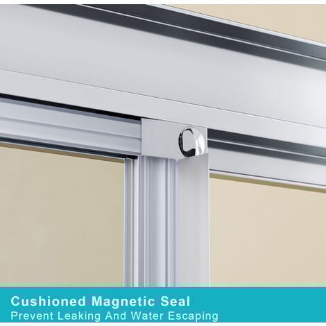 ELEGANT 1500mm Sliding Shower Door Modern Bathroom 8mm Easy Clean Glass Shower Enclosure Cubicle Door