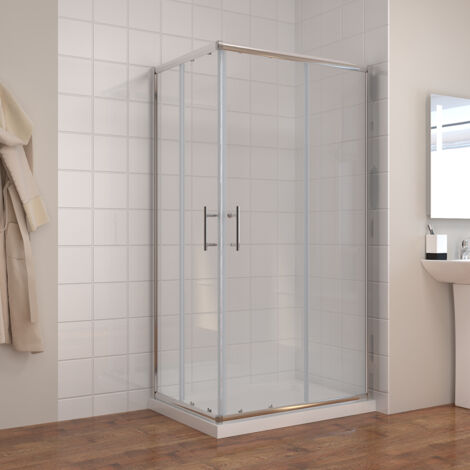 ELEGANT 1200 x 1200 mm Sliding Corner Entry Shower Enclosure Door Cubicle (1/5)